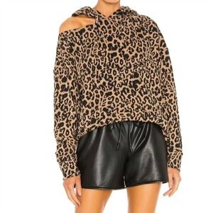 LNA leopard Terry sweatshirt, size small